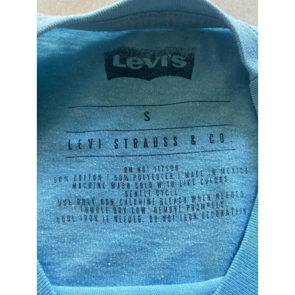 Levi Strauss & Co T-Shirt Adult Unisex Small Blue Short Sleeve Crew Neck LEVI’S